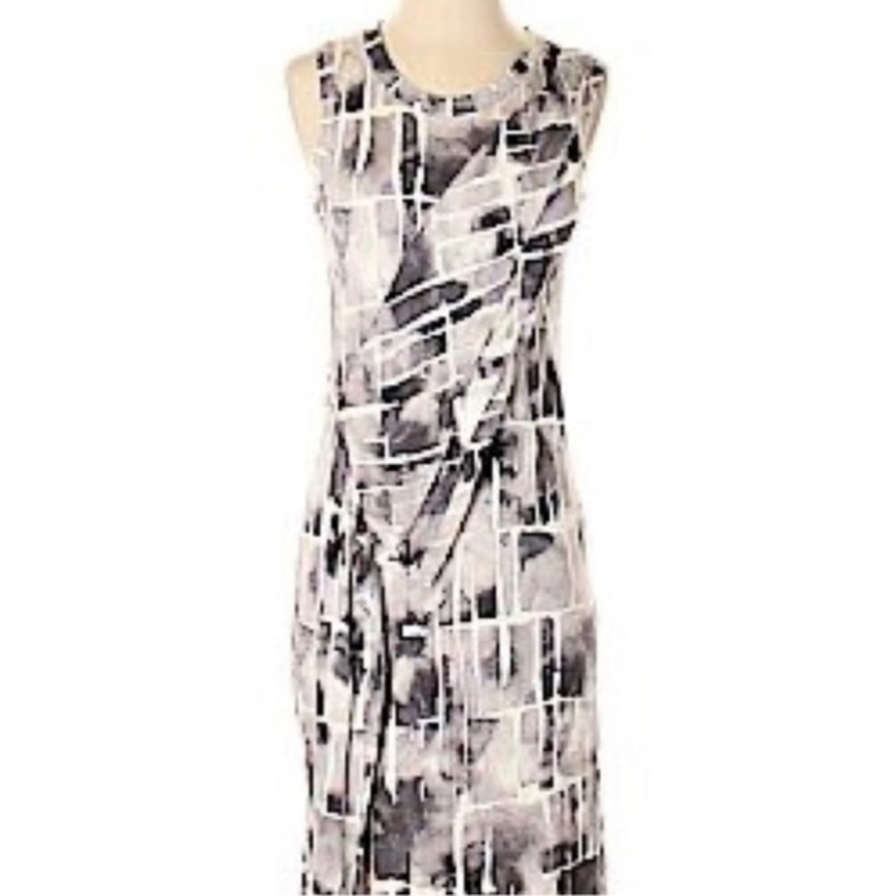 Simply Vera by Vera Wang geometric layered sheath dress size XS